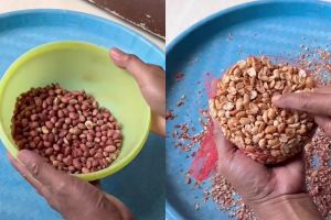 Ilmu mahal! Ternyata begini cara praktis kupas kulit ari kacang tanah tanpa digosok satu-satu