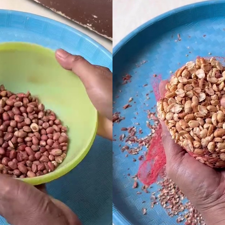 Ilmu mahal! Ternyata begini cara praktis kupas kulit ari kacang tanah tanpa digosok satu-satu