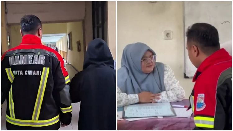 Jadi orang tua dadakan, begini momen Damkar diminta ambil raport siswi SMK di Cimahi
