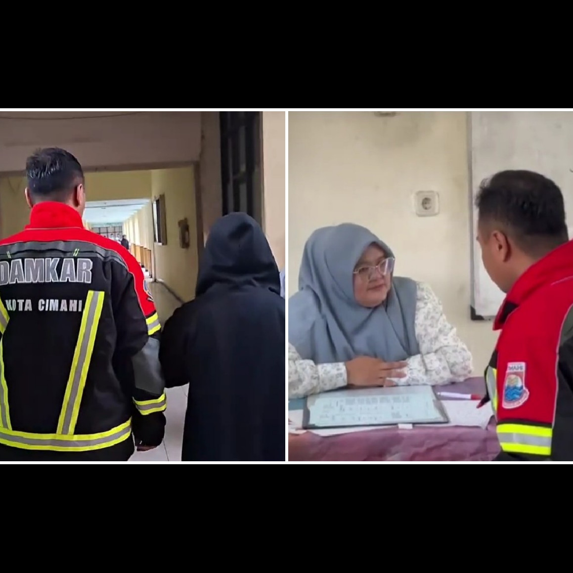 Jadi orang tua dadakan, begini momen Damkar diminta ambil raport siswi SMK di Cimahi