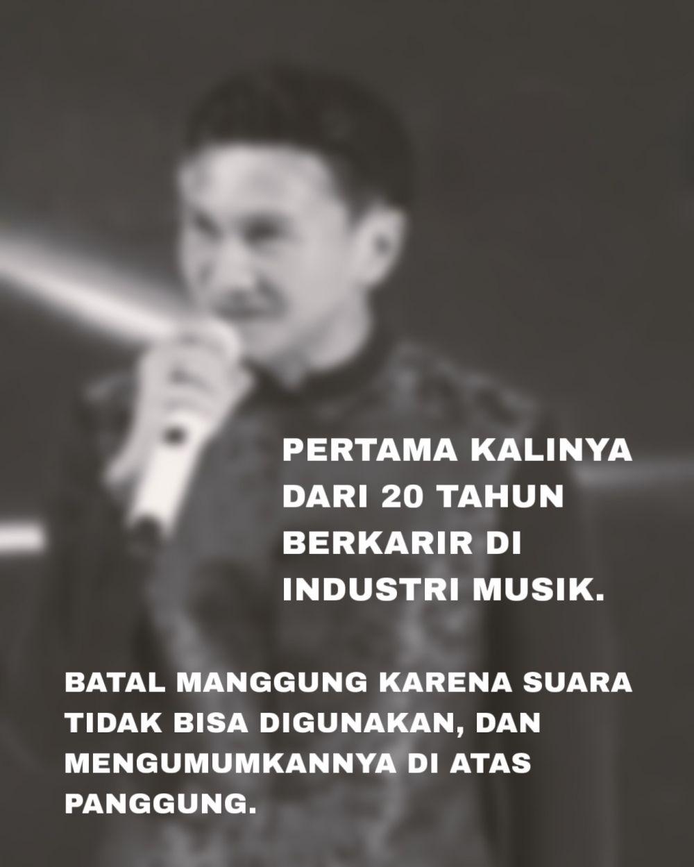 Batal nyanyi karena suaranya hilang, begini sikap gentle Anji umumkan langsung di atas panggung