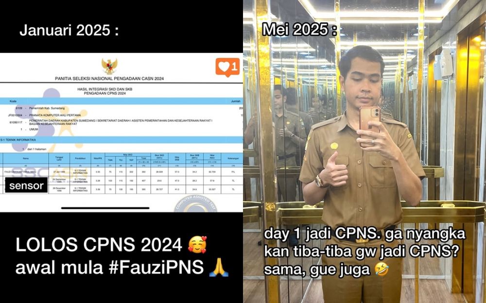 Ngaku gabut, content creator ini daftar jadi PNS tanpa persiapan, hasilnya di luar dugaan