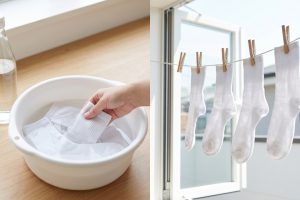 Punya kaus kaki bau meski sudah dicuci? Rendam pakai 1 bahan dapur, lalu keringkan dengan cara tepat