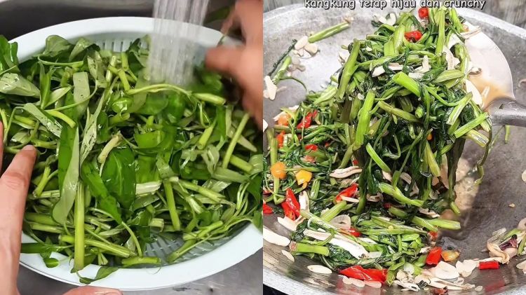 Salah cuci kangkung bisa bikin hasil masakan jadi lembek dan warnanya menghitam! Atasi dengan trik ini