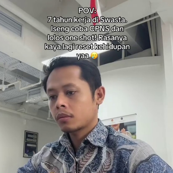 Rejeki tak akan kemana, kisah pria 7 tahun jadi karyawan swasta iseng ikut tes CPNS, langsung lolos