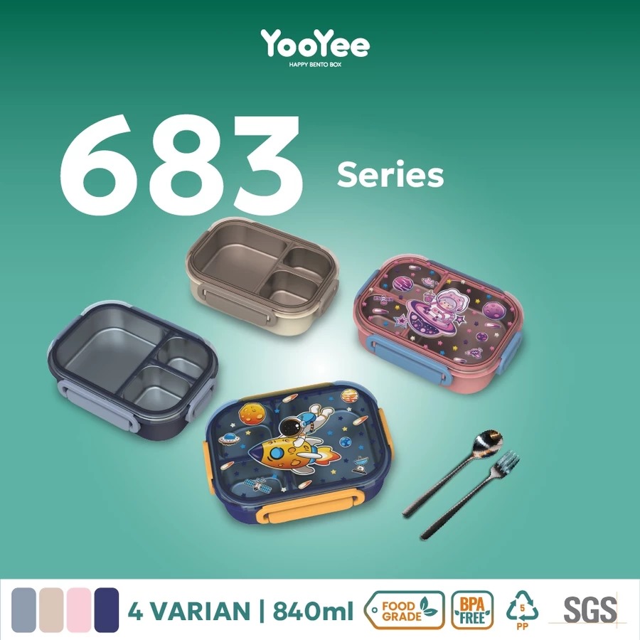 9 Kotak makan Yooyee praktis buat bekal harian, desain lucu tapi fungsional harga di bawah Rp200 ribu