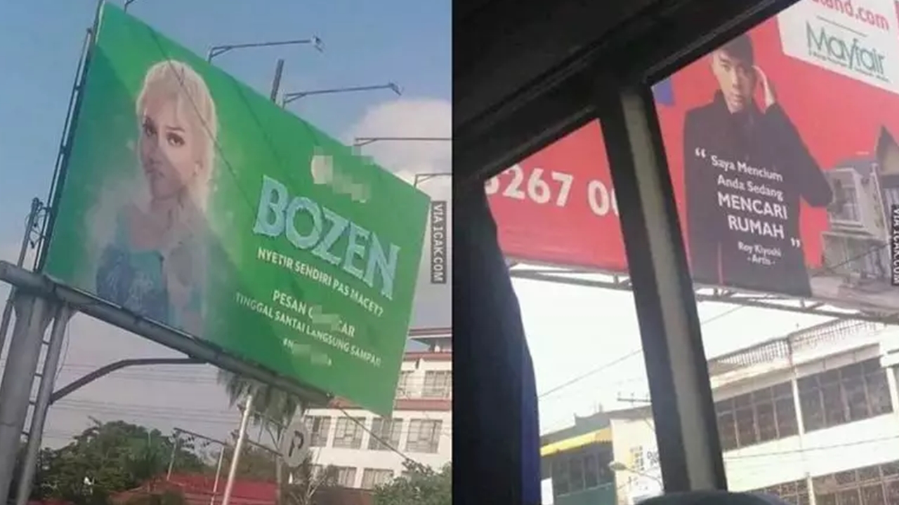 13 Billboard dengan desain paling kreatif, konsepnya out of the box jadi bikin orang melongo