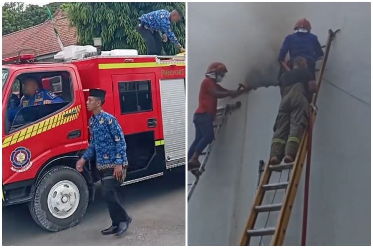 Salut! Tinggalkan momen dilantik jadi PPPK, petugas damkar Lebak pilih gercep tangani kebakaran