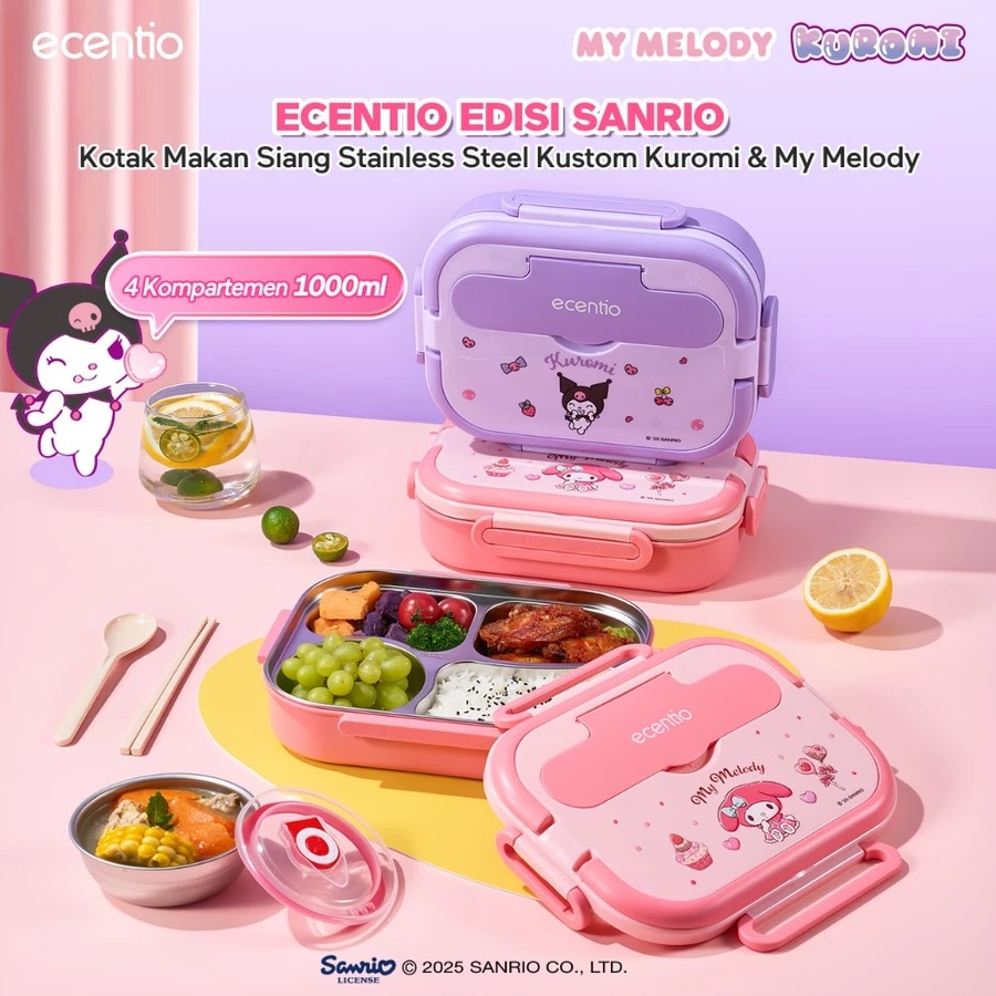 9 Kotak makan kuromi lucu dan gemas di bawah Rp150 ribu, bikin bekal makin semangat dibawa