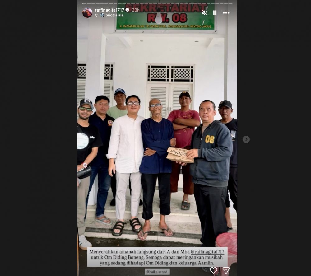 Rumah Diding Boneng roboh, Raffi Ahmad langsung utus orang kirim bantuan