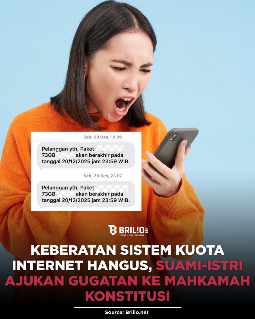 Keberatan sistem kuota internet hangus, pasangan suami-istri ajukan gugatan ke Mahkamah Konstitusi