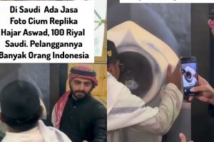 Beredar video jasa foto cium replika Hajar Aswad 100 riyal digemari jemaah Indonesia, ini faktanya