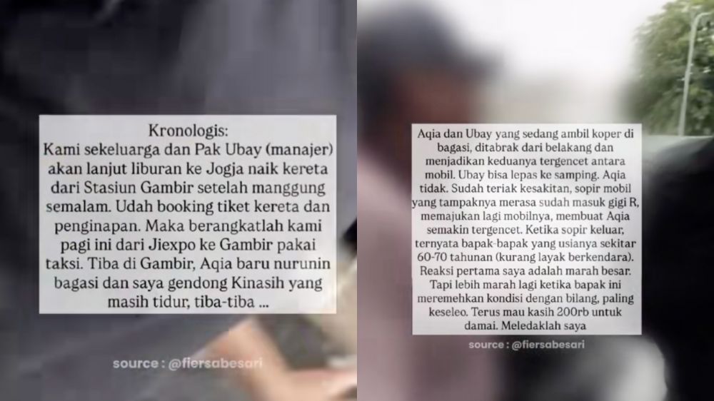 Kronologi istri Fiersa Besari tertabrak di Stasiun Gambir, pelaku sempat tawarkan damai Rp200 ribu
