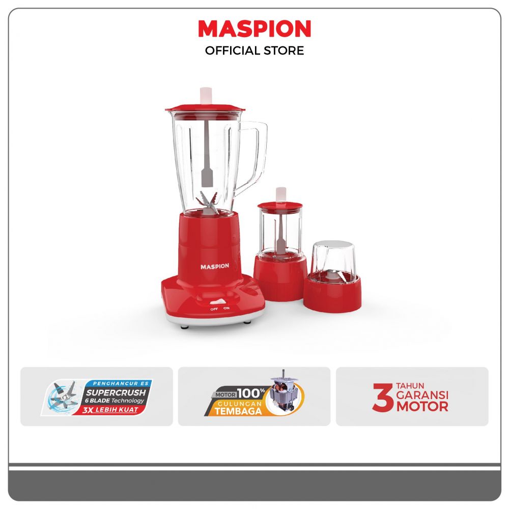 9 Rekomendasi blender Maspion dan aksesori tambahan dengan container utama dari 1 hingga 1,5 liter