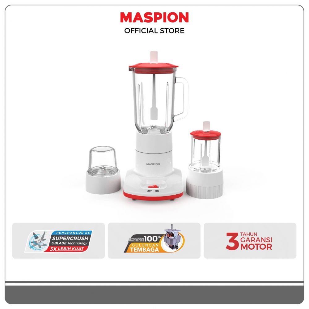 9 Rekomendasi blender Maspion dan aksesori tambahan dengan container utama dari 1 hingga 1,5 liter