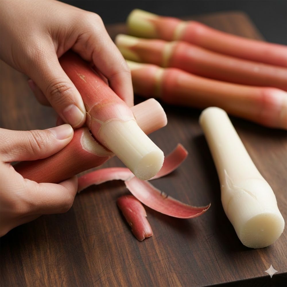 Trik mengolah batang kecombrang, sensasi asam segar tanpa aroma langu