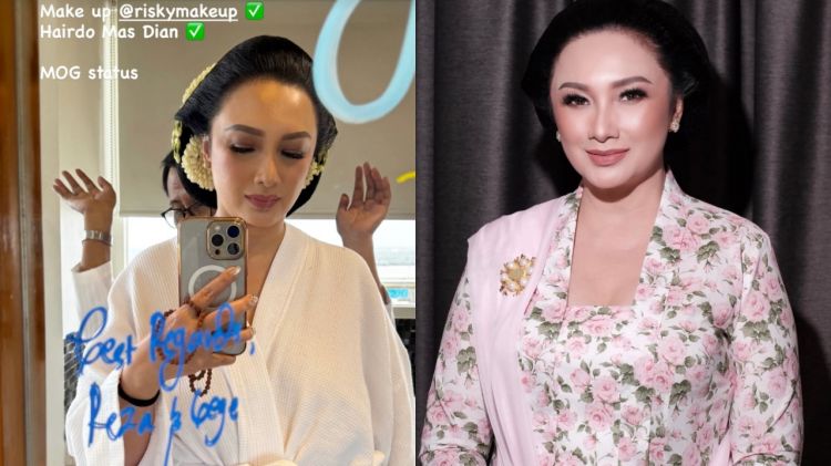 7 Pesona Tata Cahyani dalam prosesi mantu sang putra Dharma Mangkuluhur, dipuji awet muda