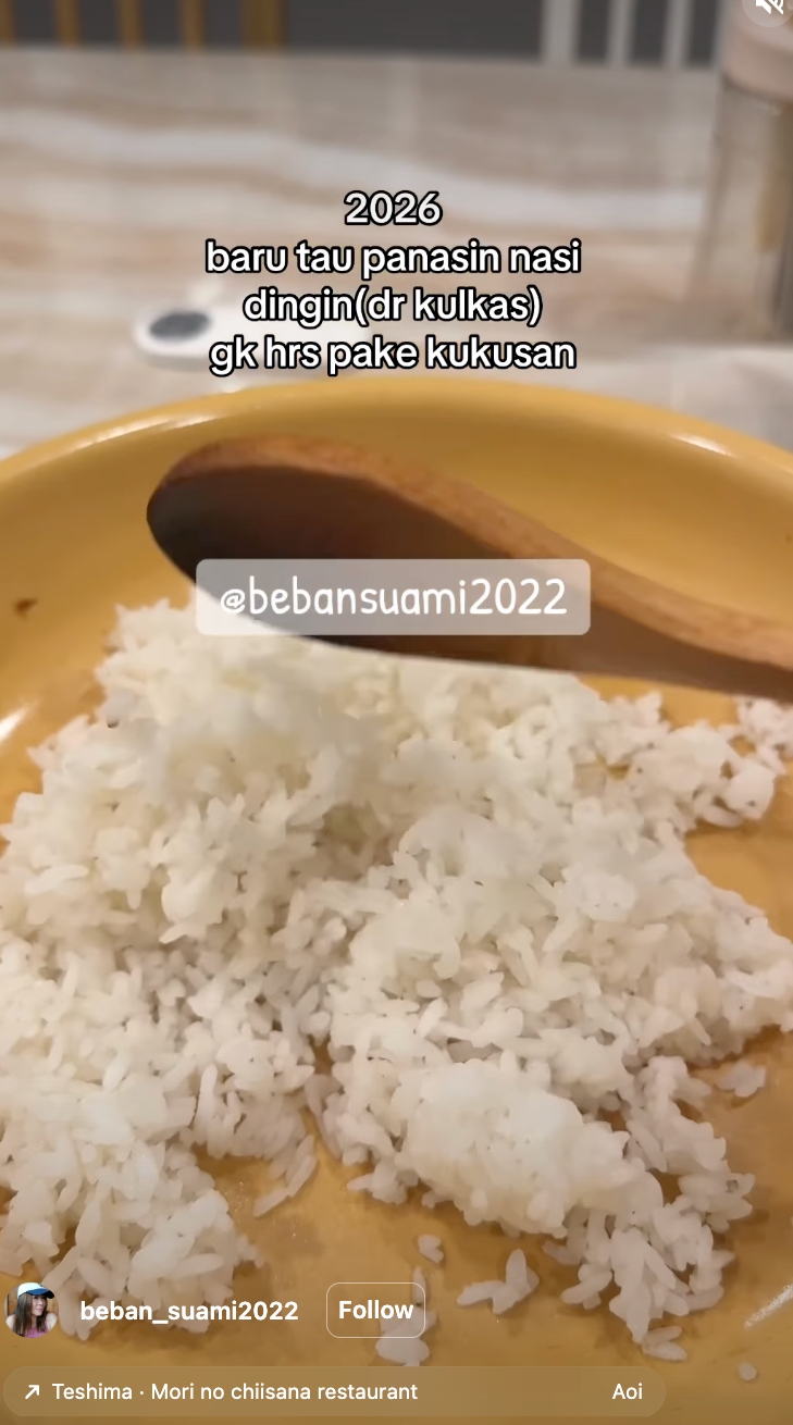Trik menghangatkan nasi beku tanpa kukusan, cukup pakai satu bahan tambahan