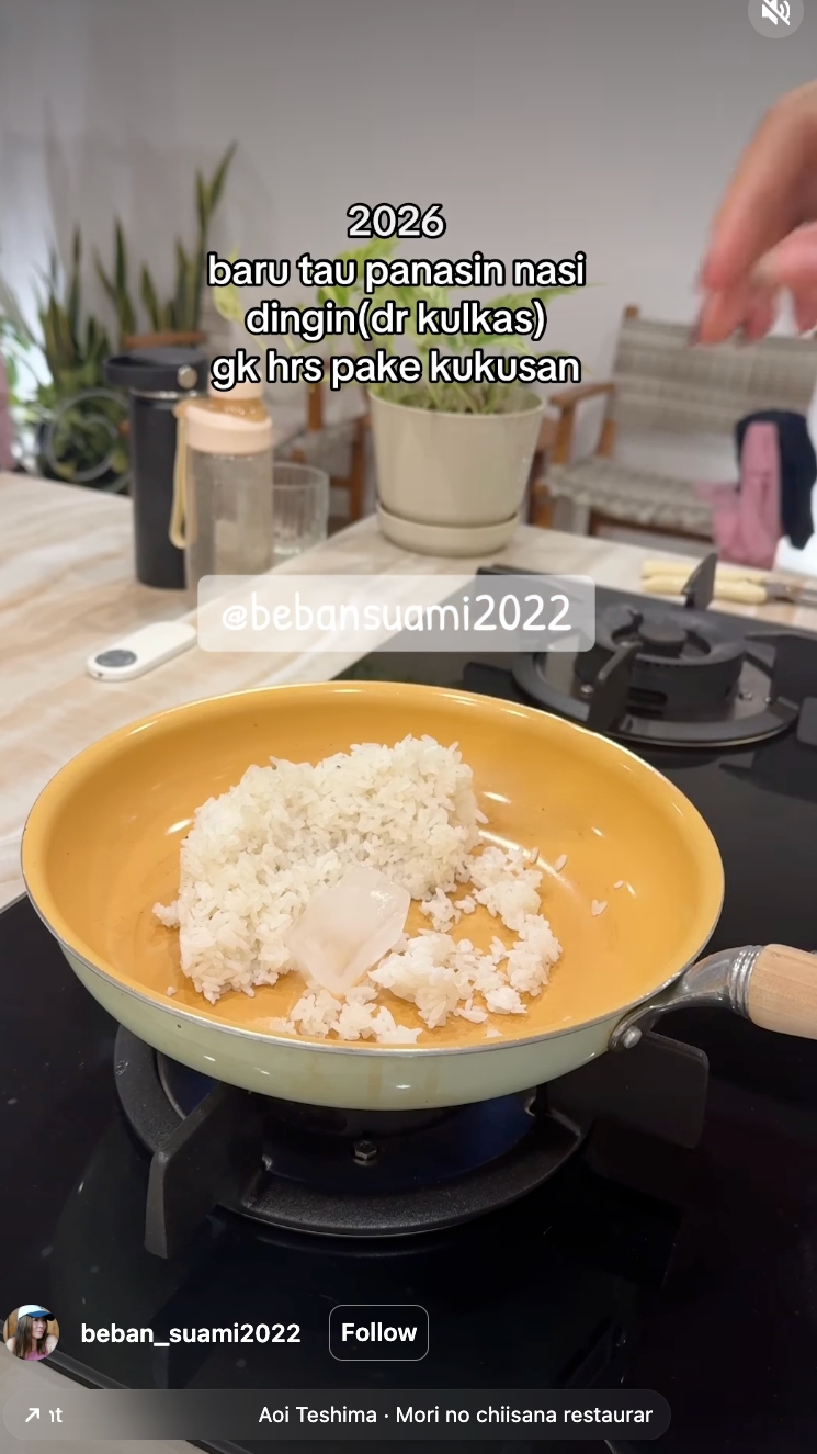 Trik menghangatkan nasi beku tanpa kukusan, cukup pakai satu bahan tambahan