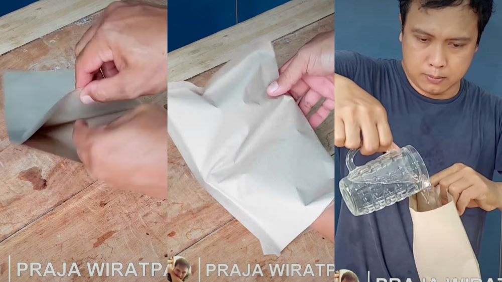 Trik merekatkan kertas minyak tanpa lem untuk bungkus gorengan, dijamin anti bocor