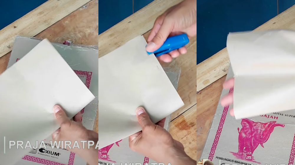 Trik merekatkan kertas minyak tanpa lem untuk bungkus gorengan, dijamin anti bocor