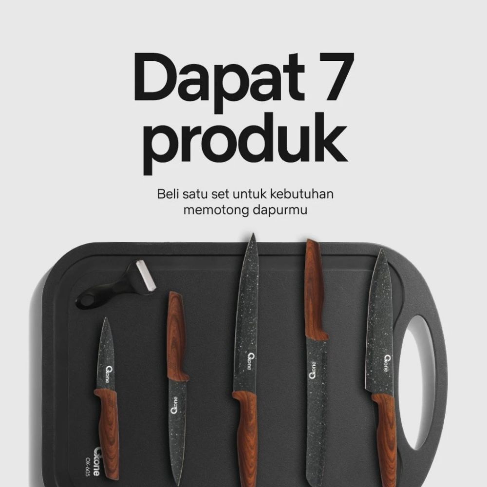 7 Oxone pisau dapur set andalan harga di bawah Rp500 ribu, tajam, tahan lama, dan aman digunakan