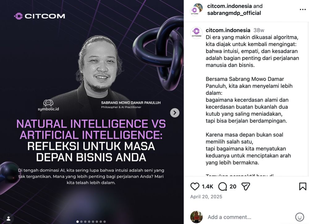 Profil Sabrang Letto, anak Cak Nun yang dilantik jadi Tenaga Ahli Dewan Pertahanan Nasional