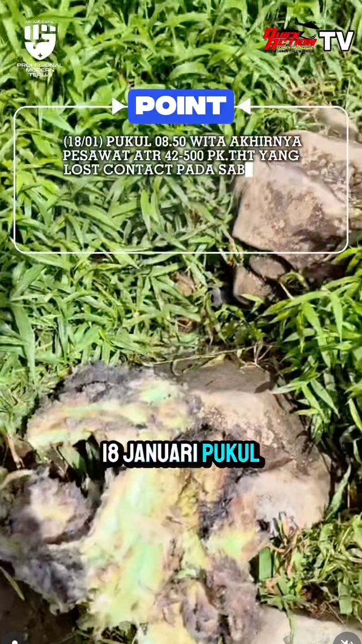 11 Potret penemuan puing-puing pesawat ATR 42-500 di Lereng Selatan Gunung Bulusaraung Sulsel