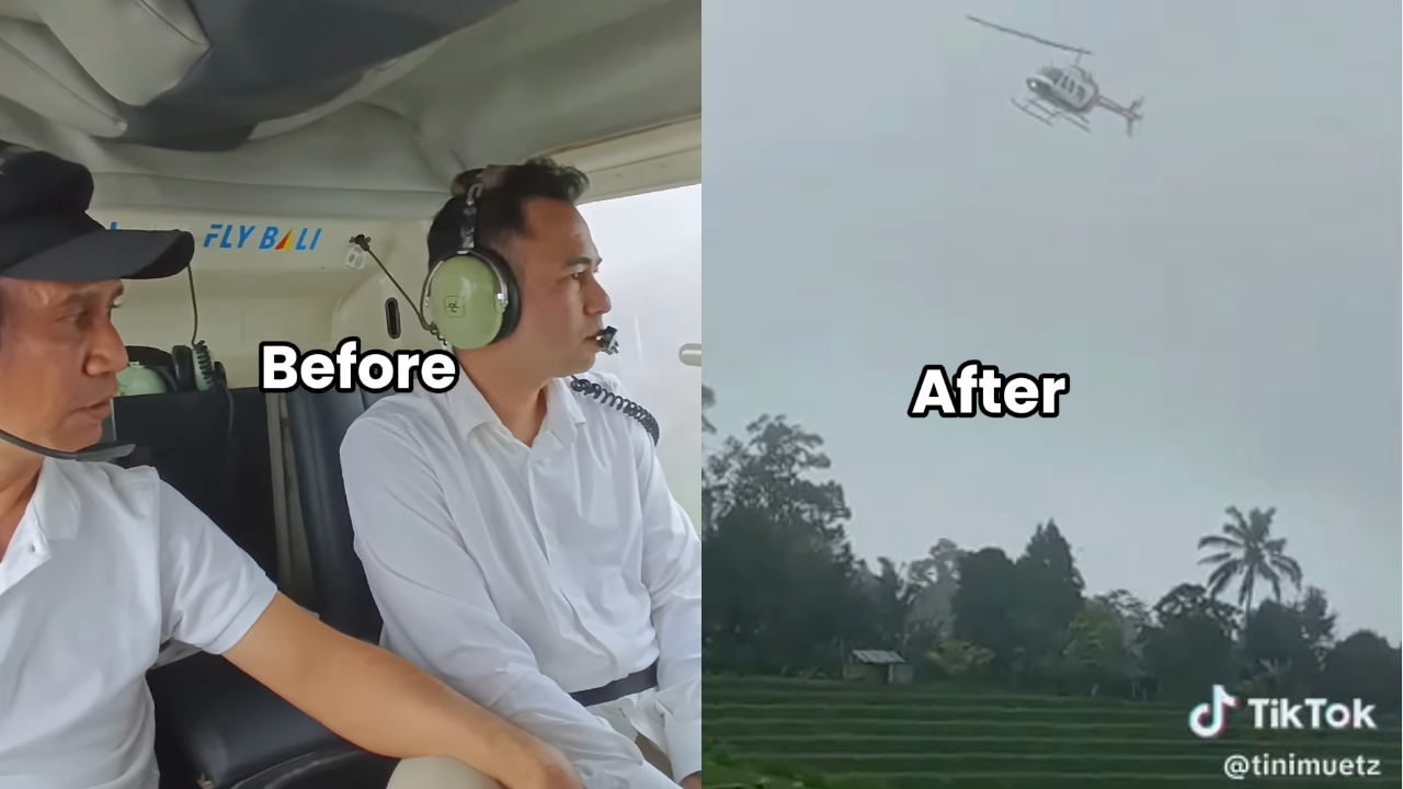Kronologi helikopter Raffi Ahmad nyaris oleng di Bali akibat cuaca buruk