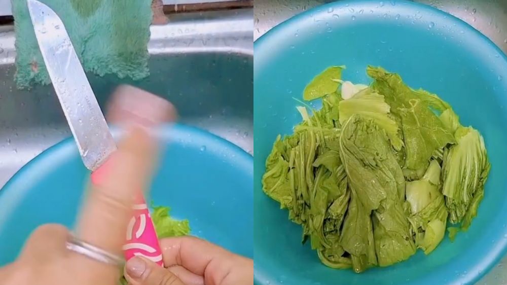 Cara mengolah sawi pahit tanpa rasa pahit berlebih, singkirkan alat potong ini