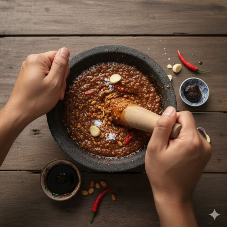 Cara membuat bumbu lotis kacang yang enak dan tidak cepat encer