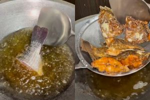 Menggoreng ikan tak lagi lengket dan meledak, wanita ini punya cara andalkan satu jenis buah