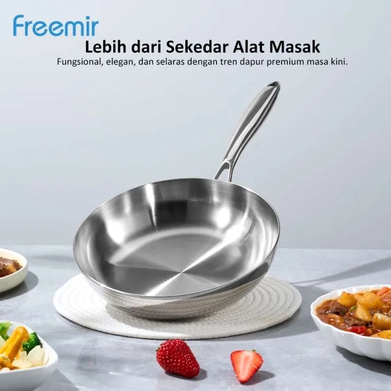 5 Rekomendasi wajan stainless steel terbaik 24 cm, awet dan masak anti lengket
