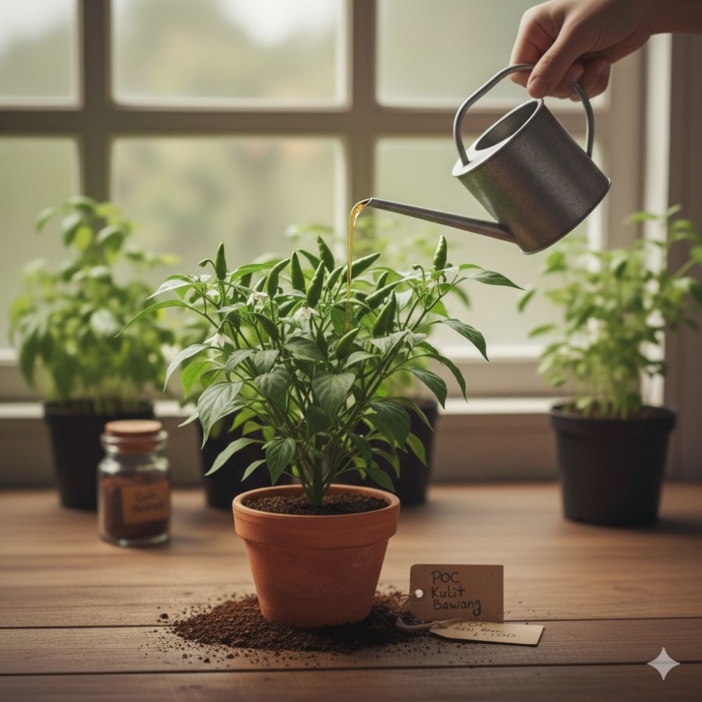 Cara praktis membuat pupuk organik cair dari kulit bawang merah