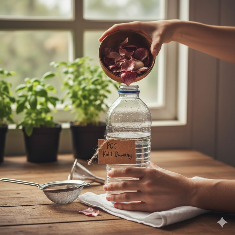 Cara praktis membuat pupuk organik cair dari kulit bawang merah