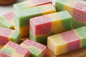 Resep es gabus pelangi hunkwe, jajanan legendaris yang teksturnya unik dan empuk disangka spons