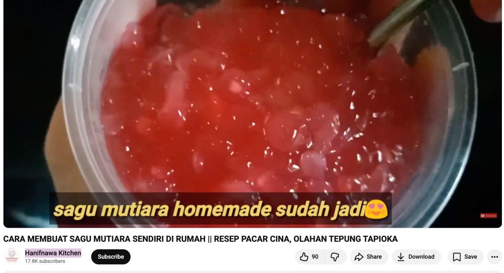 Cara membuat sagu mutiara homemade yang kenyal dan anti gumpal