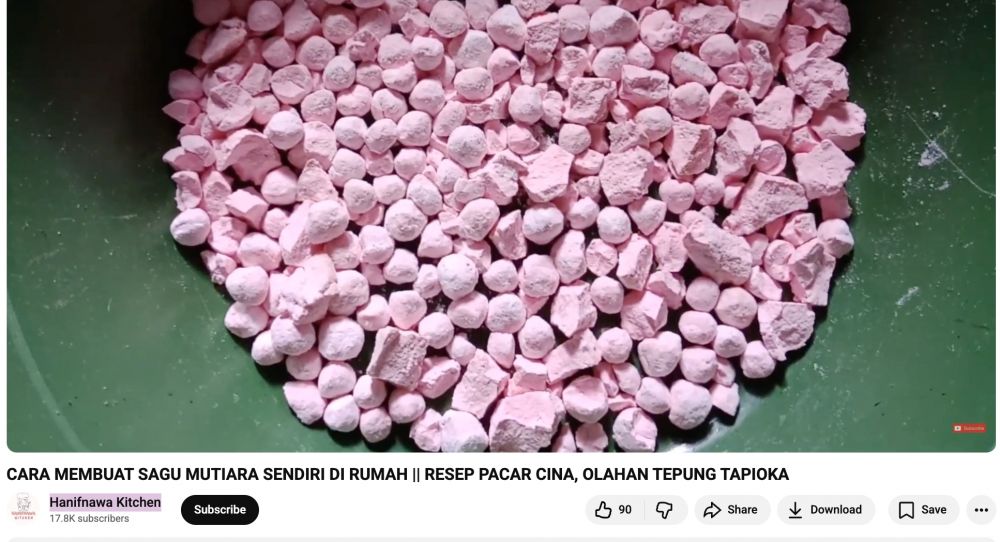 Cara membuat sagu mutiara homemade yang kenyal dan anti gumpal