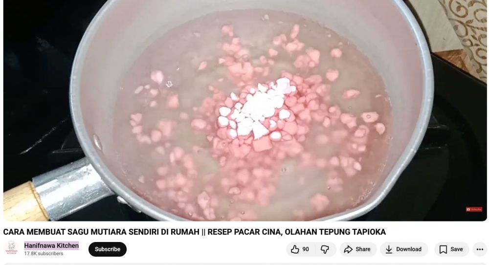 Cara membuat sagu mutiara homemade yang kenyal dan anti gumpal