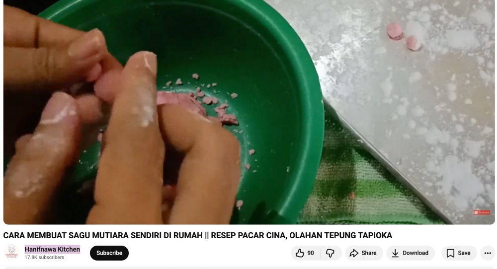 Cara membuat sagu mutiara homemade yang kenyal dan anti gumpal