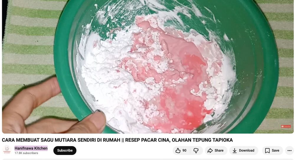Cara membuat sagu mutiara homemade yang kenyal dan anti gumpal