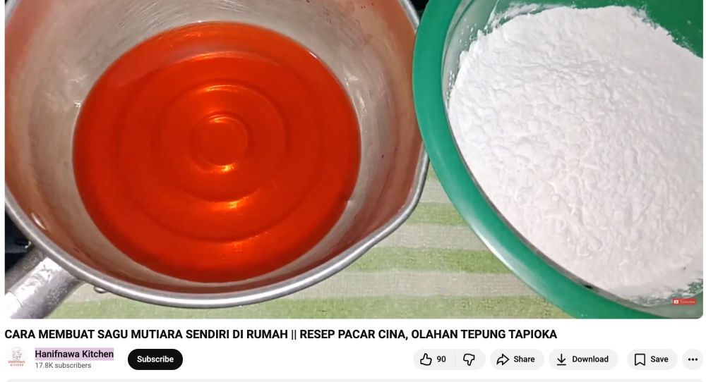 Cara membuat sagu mutiara homemade yang kenyal dan anti gumpal