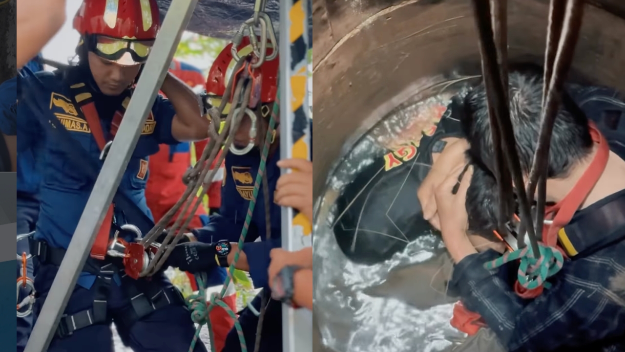 Evakuasi dramatis remaja 17 tahun terjebak 7 jam di sumur kedalaman 16 meter, ayah rela turun membujuk