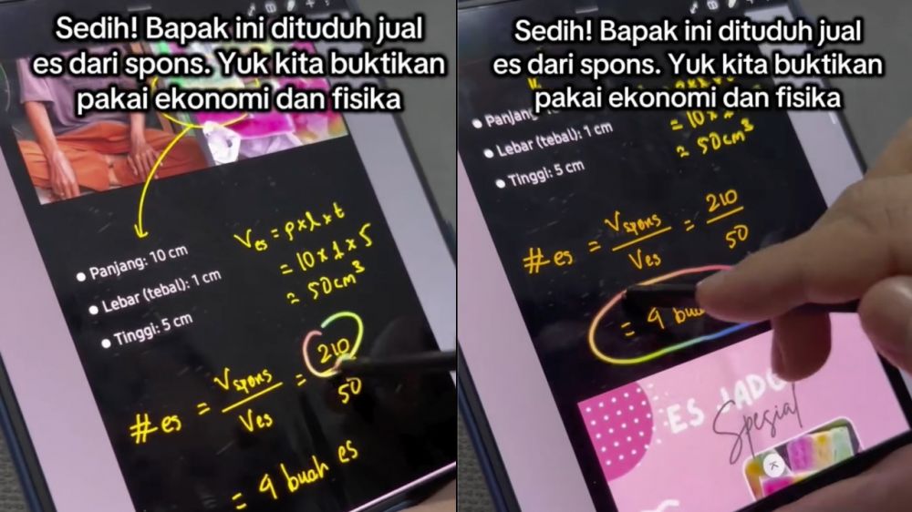 Biar nggak salah duga, pria ini hitung untung-rugi bikin es gabus pakai ilmu ekonomi dan fisika