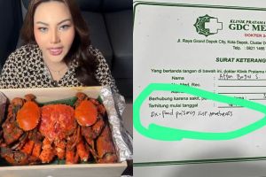 Kronologi Lisa Mariana sekeluarga keracunan kepiting Alaska, ibunda sampai dirawat di rumah sakit