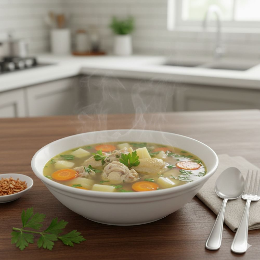 Resep sup bening segar dan sedap, rahasia kuah kaldu gurih tanpa MSG