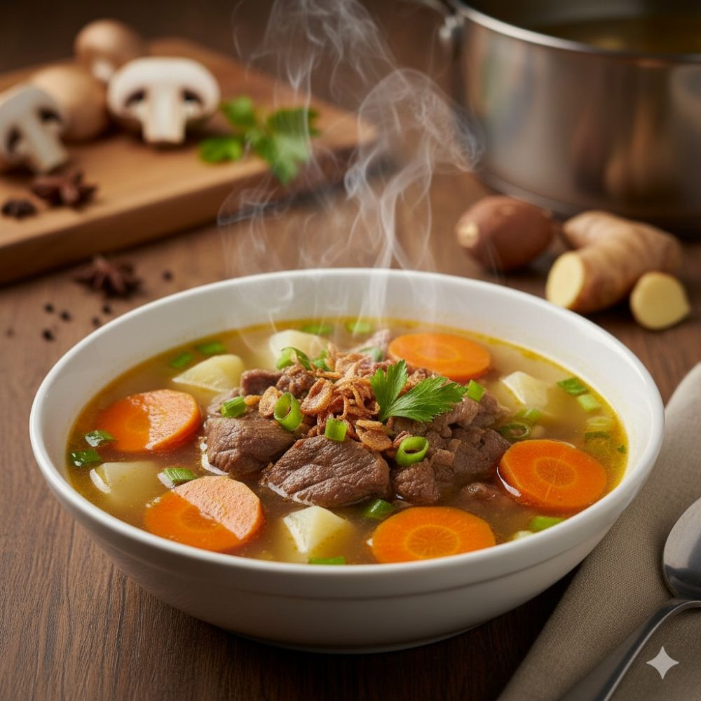 Resep sup bening segar dan sedap, rahasia kuah kaldu gurih tanpa MSG