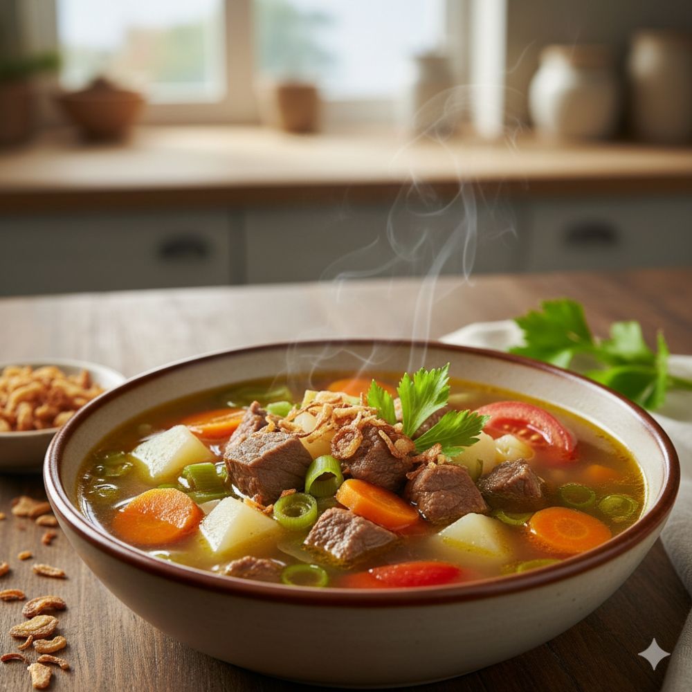 Resep sup bening segar dan sedap, rahasia kuah kaldu gurih tanpa MSG