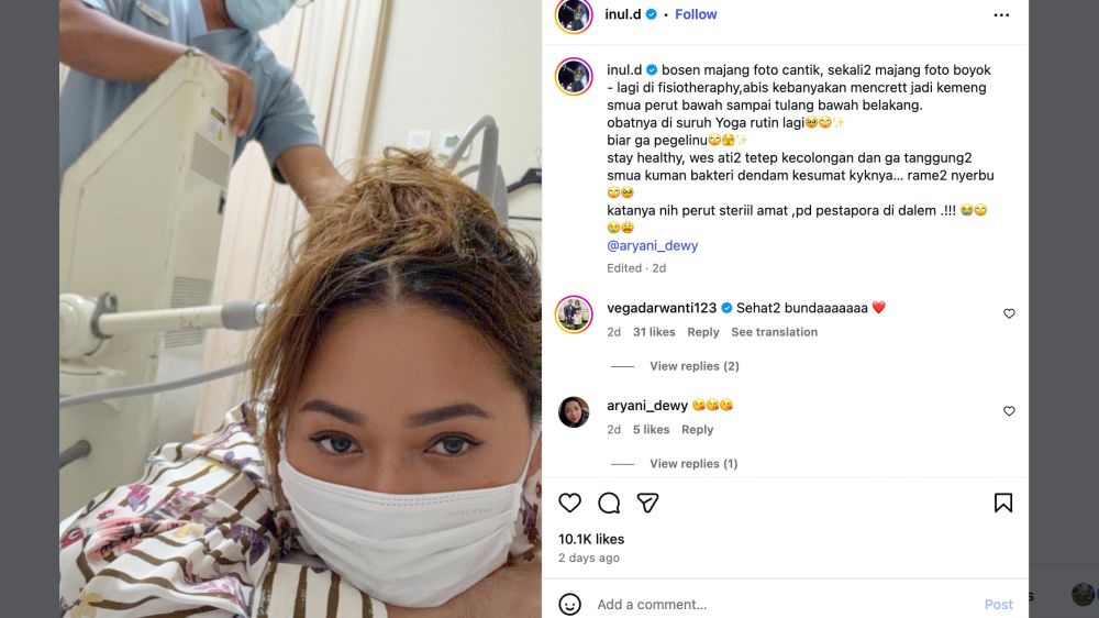 Cerita Inul Daratista opname 6 hari akibat diare & kini alami ISK, tetap bersyukur & bagi-bagi rezeki