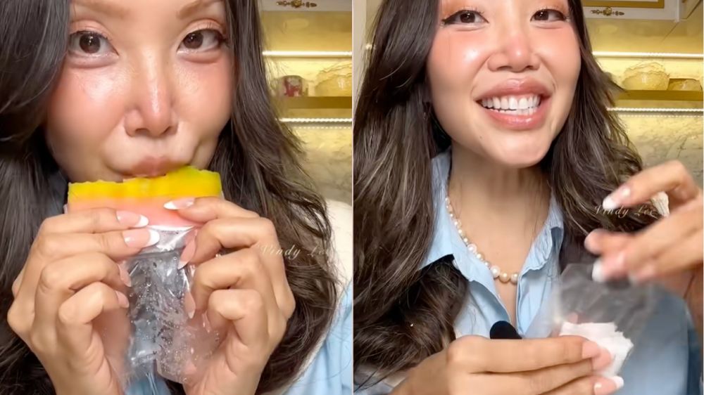 Cara makan es gabus dengan slay ala Vindy Lee, nggak belepotan dan tetap anggun